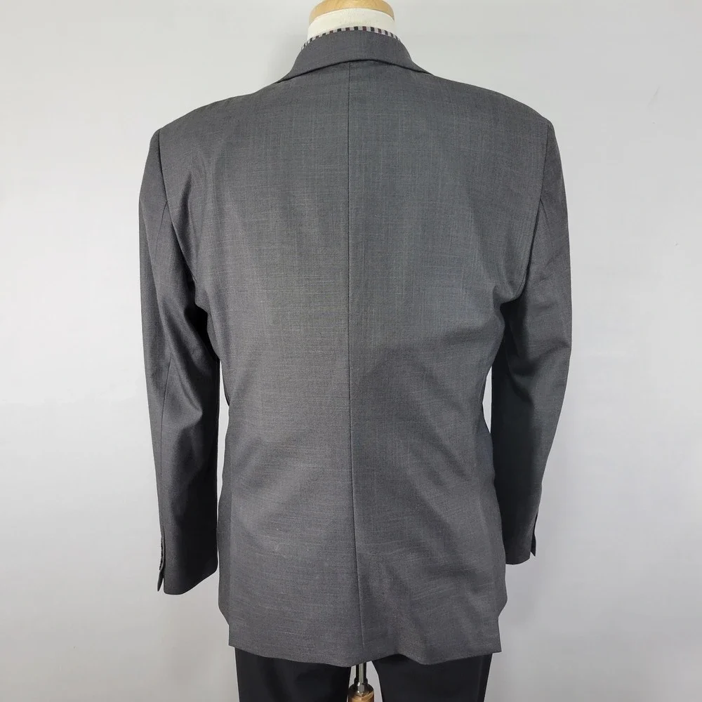 APT.9 Men's Sport Coat Blazer Two Button Gray Poly Blend Premier‎ Flex Slim 42R